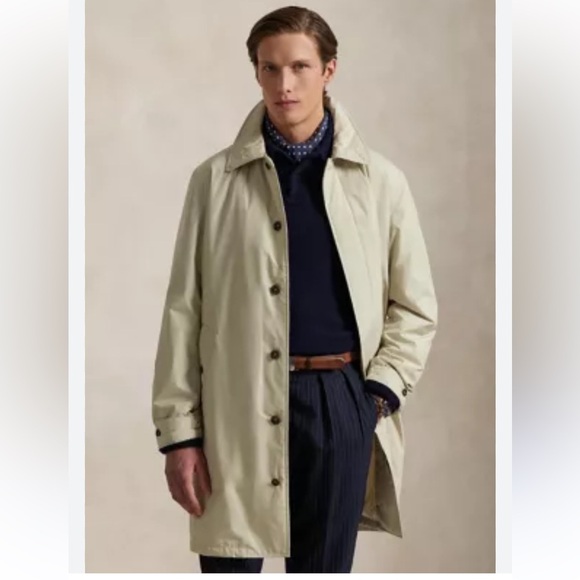 NWT Polo Ralph Lauren CAMEL Packable Water Repellent Walking Coat Jacket XL - Picture 1 of 16